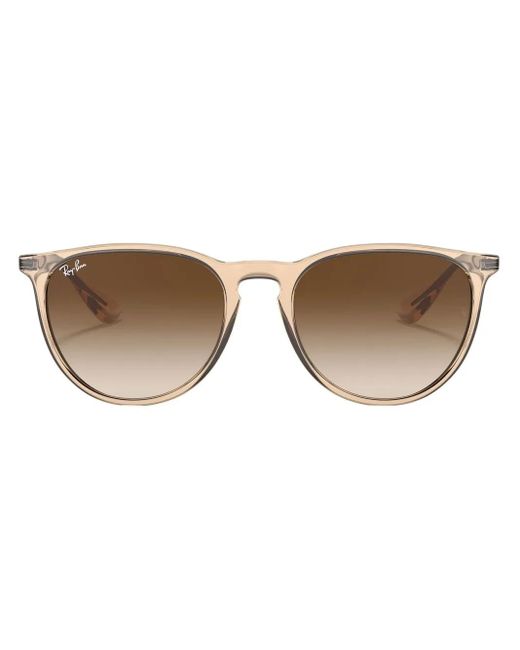 Ray-Ban Brown Erika Round-Frame Sunglasses
