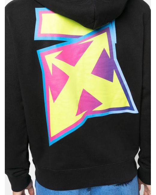 Off-White c/o Virgil Abloh Black Arrows-Print Cotton Hoodie for men