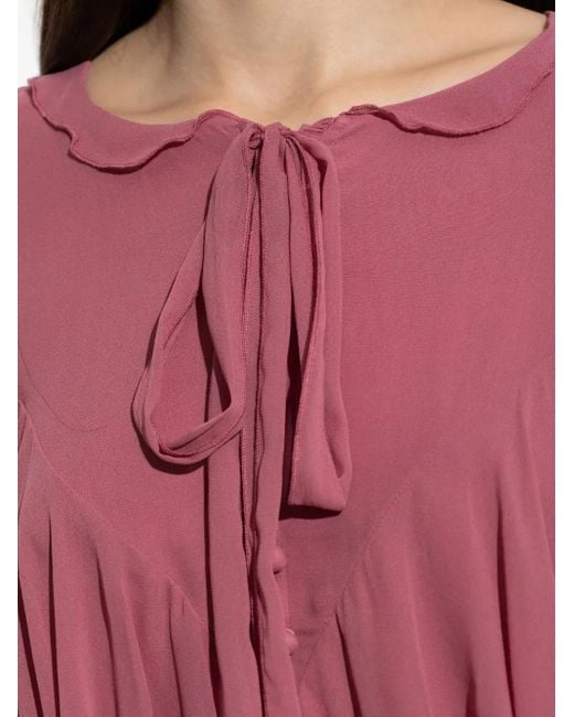 LoveShackFancy Liraine Jurk in het Red