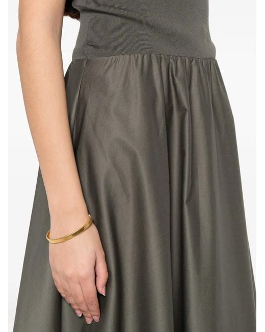 St. Agni Multicolor Robe À Dos-Nu Et Ourlet Arrondi