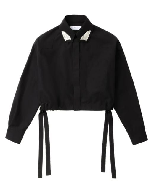 Toga クロップド シャツ Black