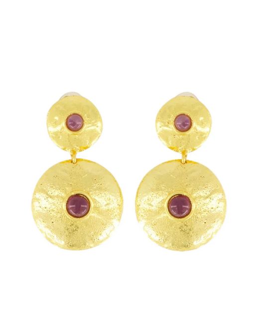 Sylvia Toledano Venus Oorbellen Met Amethist in het Yellow
