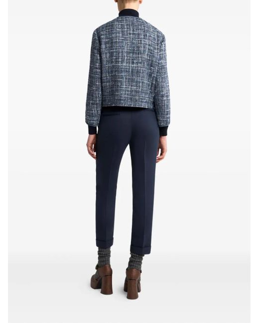 Etro Blue Logo-Button Jacket