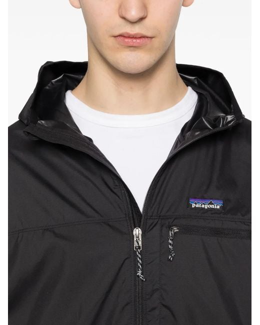メンズ Patagonia フーデッド ライトジャケット Black