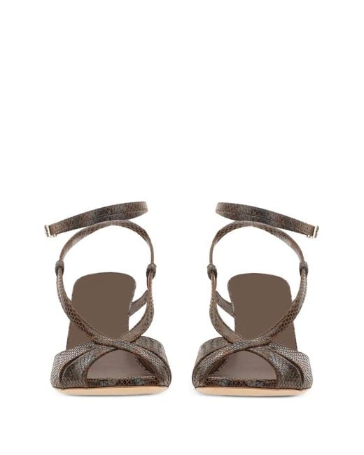 Sergio Levantesi Brown Genny Woven Sandals