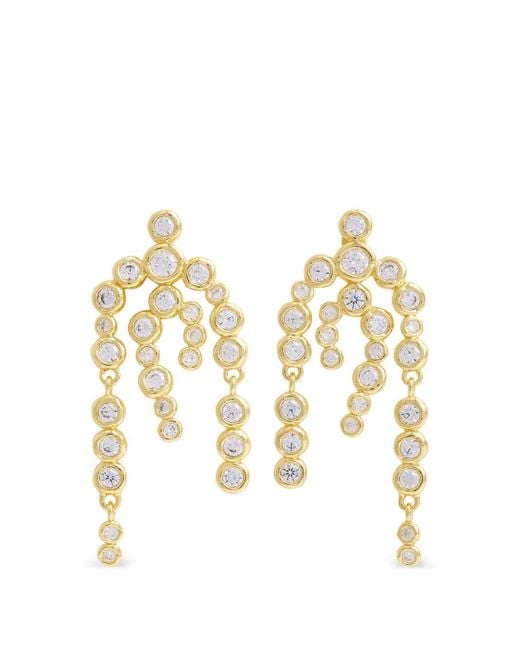 Alexis Metallic Crystal-Embellished Drop Earrings
