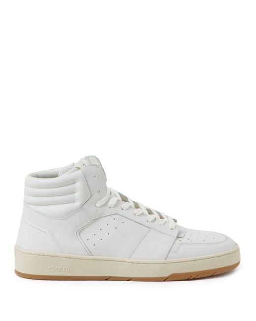 Closed White Panelled Leather High-top Sneakers for men
