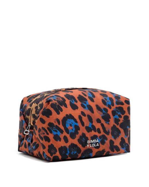 Trousse De Toilette Zippée À Imprimé Léopard Bimba Y Lola en coloris Red