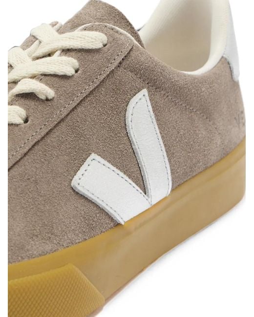 Veja Brown Campo Logo-Patch Sneakers for men