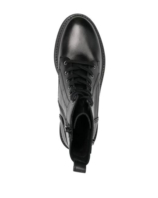Geox Black Iridea Ankle-Length Leather Boots