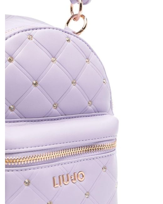 Liu Jo Purple Crystal-embellished Backpack