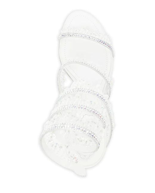 Rene Caovilla White Jahanara Sandals