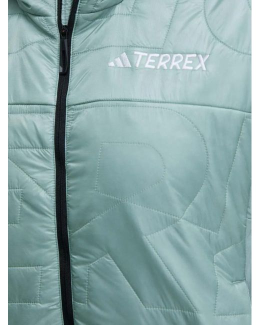 Adidas Blue Quilted Hooded Jacket
