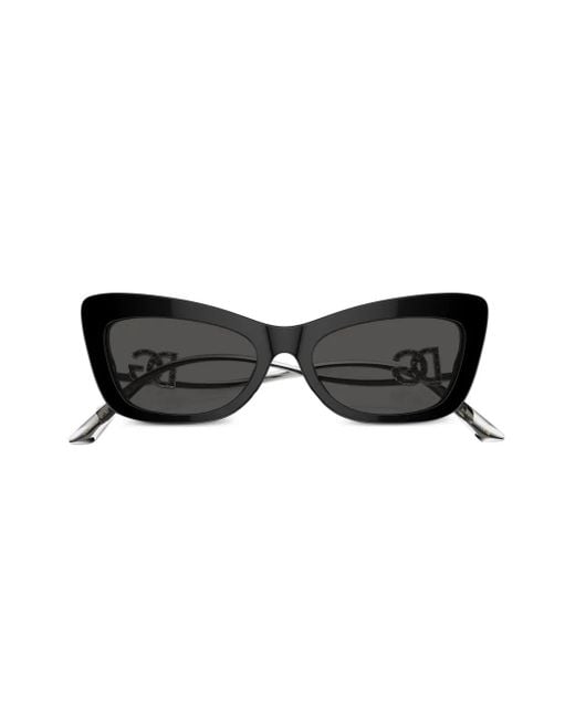 Dolce & Gabbana Black Crystal Cat-Eye Sunglasses