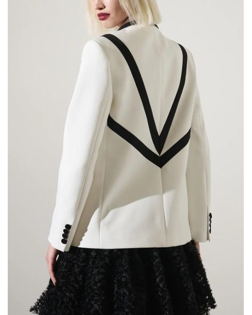 Karl Lagerfeld Kl Studio Getailleerde Blazer Met Contrast in het White