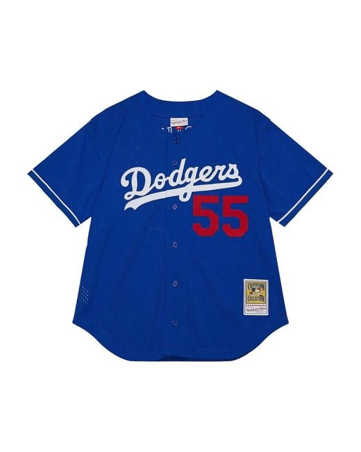 Mitchell & Ness Blue Mlb Dodgers 2000 Orel Hershiser Shirt for men