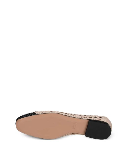 Poche Paris White Reine Pumps Mit Gewebter Kappe