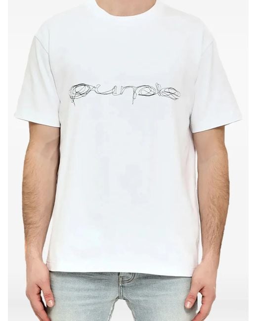 Purple Brand White Script Short-Sleeves T-Shirt for men