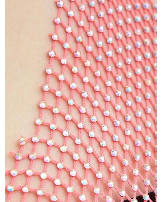 Santa Brands Red Sydney Crystal-Embellished Mini Dress