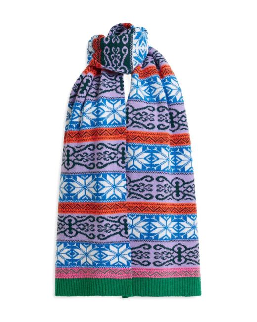 Essentiel Antwerp Blue Multicolored-Stripes Scarf