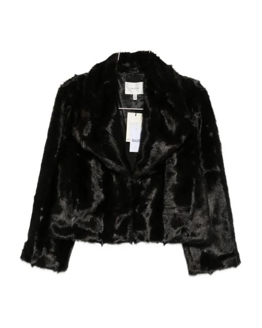 Gestuz エコファー ジャケット Black