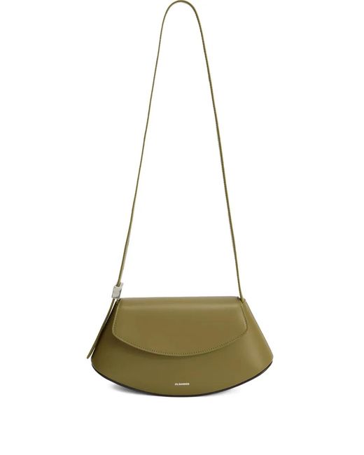 Jil Sander Natural Small Eldorado Flap Shoulder Bag