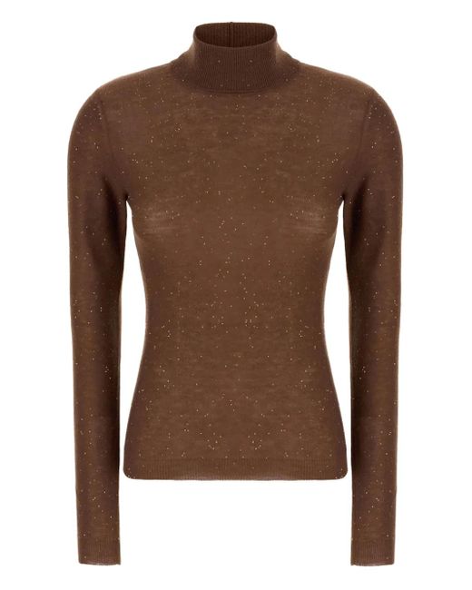 Jersey con lentejuelas Fabiana Filippi de color Brown