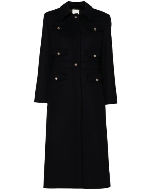 Sandro Black Single-Breasted Coat