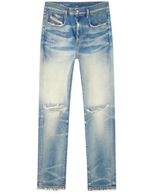 メンズ DIESEL D-strukt テーパードジーンズ Blue