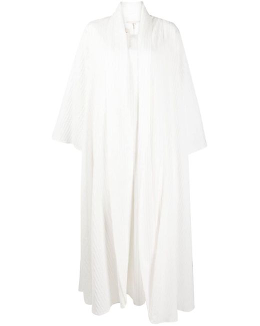 Vestido tipo caftán con pliegues Bambah de color White