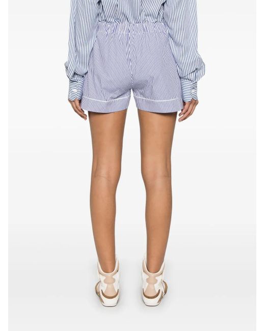 Vivetta Purple Striped Shorts
