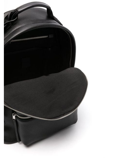 Sandro Black Logo-stamp Top-handle Backpack for men