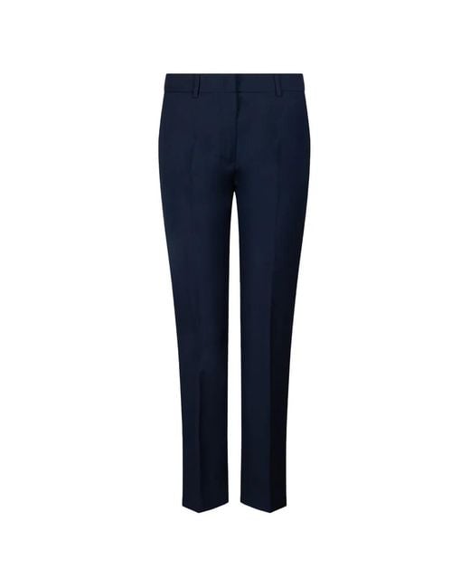 Weekend by Maxmara Blue Pressed-Crease Tailored Trousers