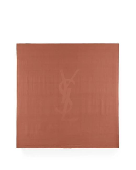 Saint Laurent Brown Cassandre Square Scarf