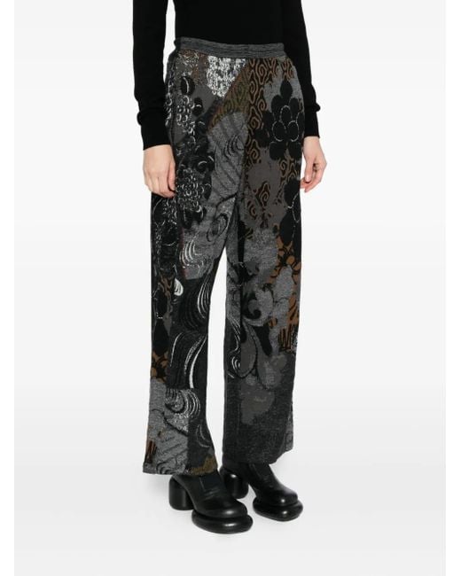 JNBY Black Graphic Elements Trousers
