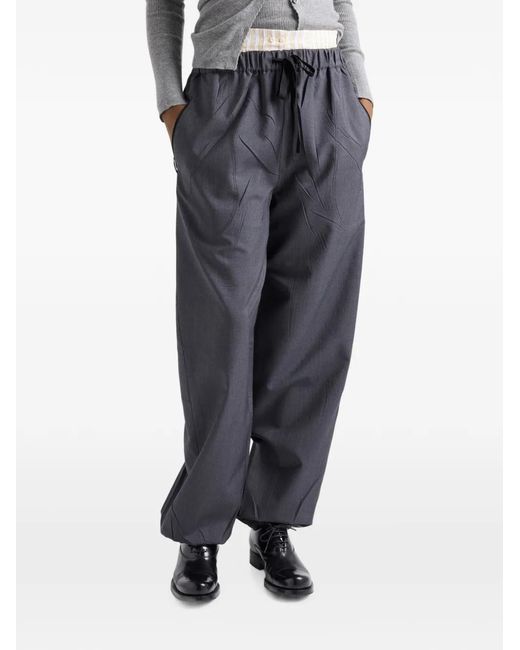 Prada Blue Drawstring Elasticated Track Pants