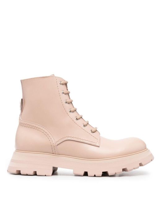 light pink leather boots