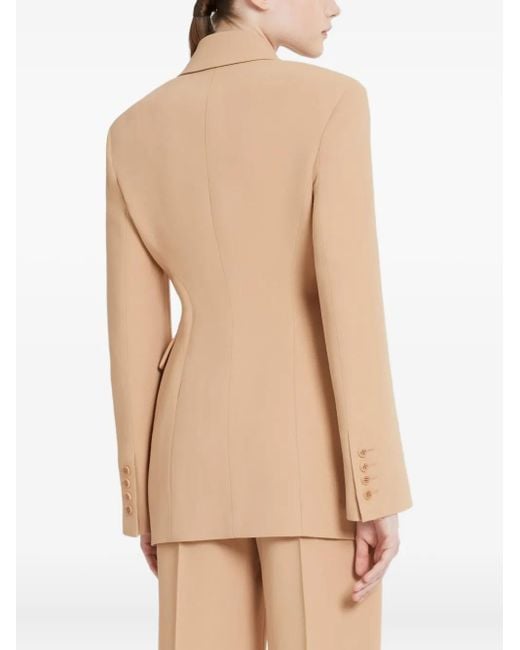 Ermanno Scervino Natural Double-Breasted Jacket