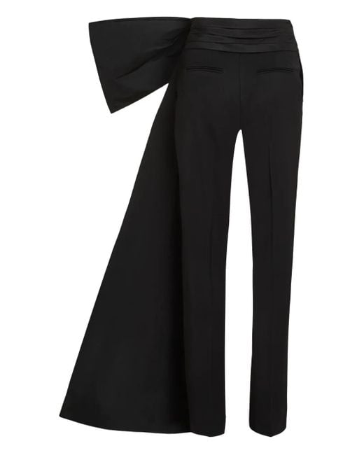 Karl Lagerfeld Black Karl Studio Bow-Detail Trousers