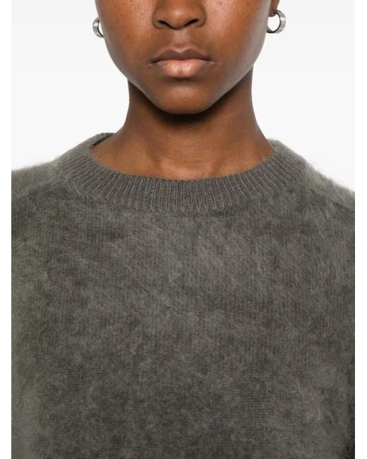 Soft Goat Gray Crew-Neck Cashmere Sweater