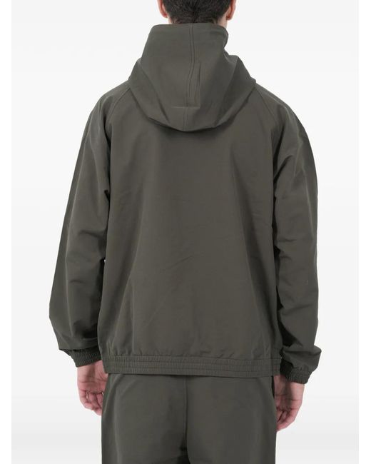 Nanamica Gray Neck-Zip Hoodie for men