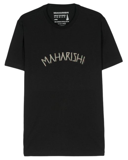 Camiseta con logo estampado Maharishi de hombre de color Black