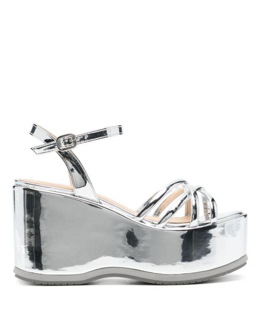 Ibbie 85mm wedge sandals Paloma Barceló de color Gray