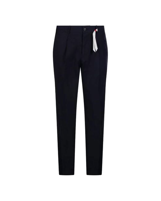 Santaniello Blue Pleated Trousers for men