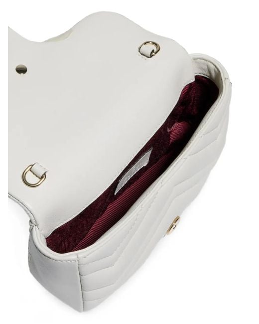Gucci White Gg Marmont Matelassé Shoulder Bag
