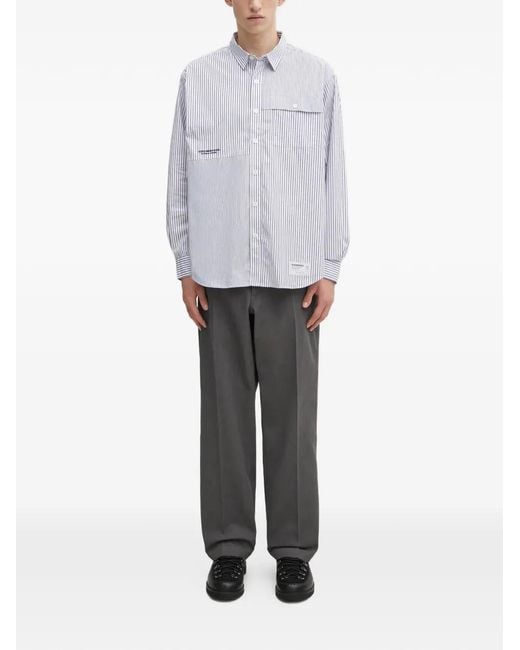 Neighborhood Gray Buttoned Trousers for men