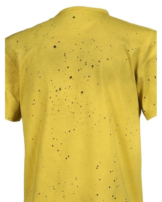Chio Yellow Graphic-Print Paint-Splatter T-Shirt for men
