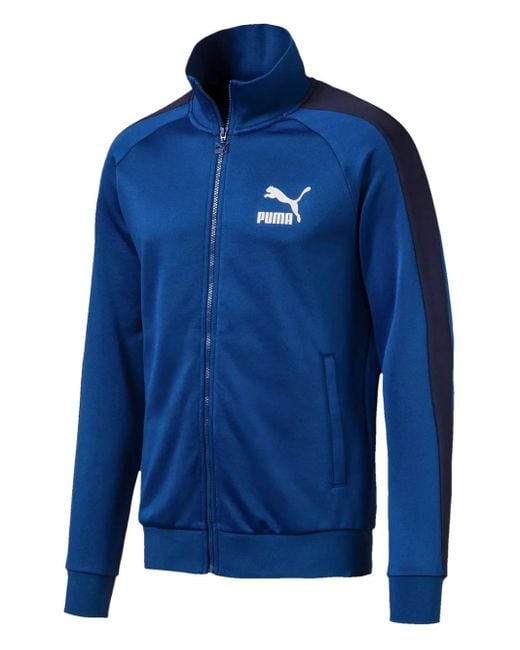PUMA Men's Blue Iconic T7 Track Jacket