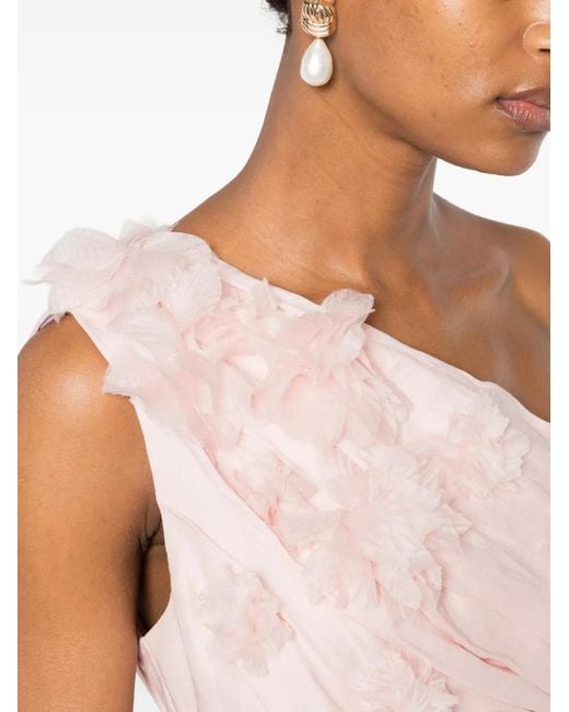 Aje. Pink Demi Floral-Embellished Dress