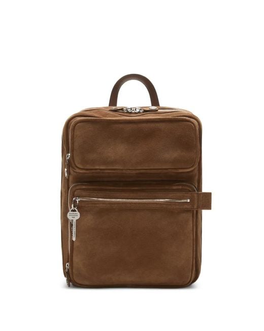 Acne Brown Camero Gym Suede Backpack